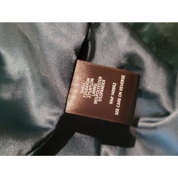 Torrid Jacket Women's 2X Botanical Green Velvet Moto Zip Cropped - Picture 4 of 6